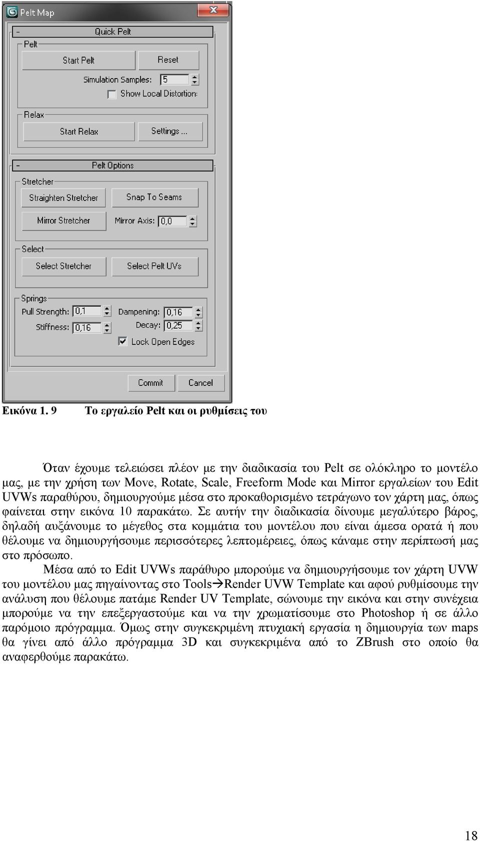 Edit UVWs παραθύρου, δημιουργούμε μέσα στο προκαθορισμένο τετράγωνο τον χάρτη μας, όπως φαίνεται στην εικόνα 10 παρακάτω.