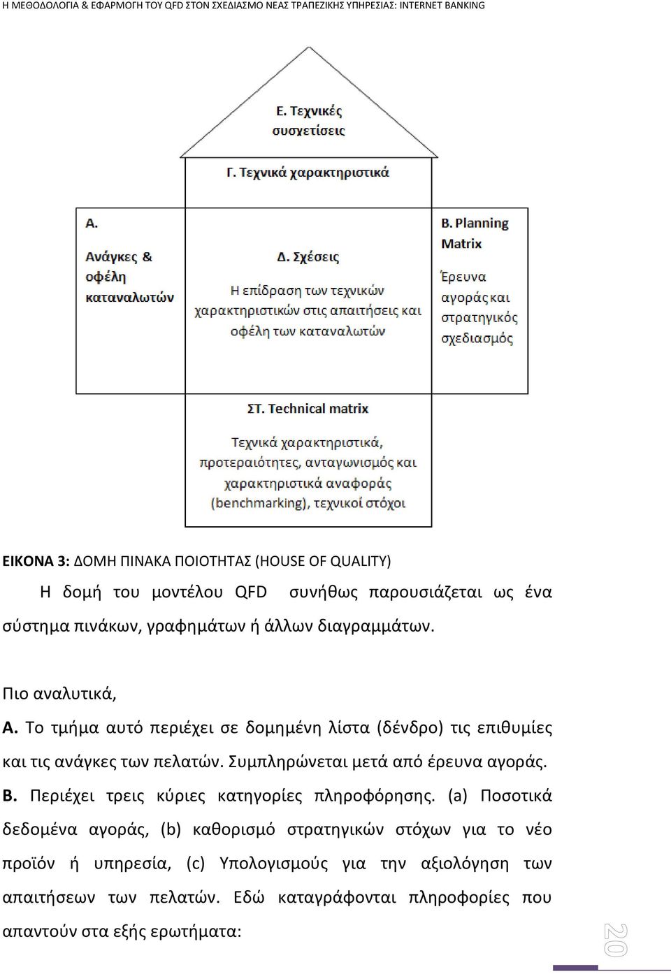 Συμπληρώνεται μετά από έρευνα αγοράς. B. Περιέχει τρεις κύριες κατηγορίες πληροφόρησης.