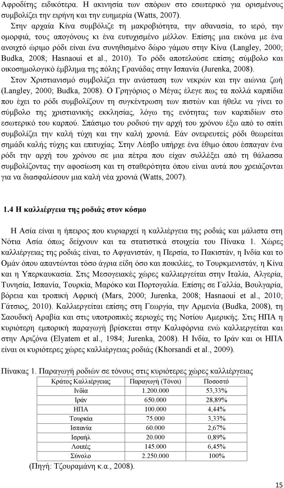 Επίσης μια εικόνα με ένα ανοιχτό ώριμο ρόδι είναι ένα συνηθισμένο δώρο γάμου στην Κίνα (Langley, 2000; Budka, 2008; Hasnaoui et al., 2010).