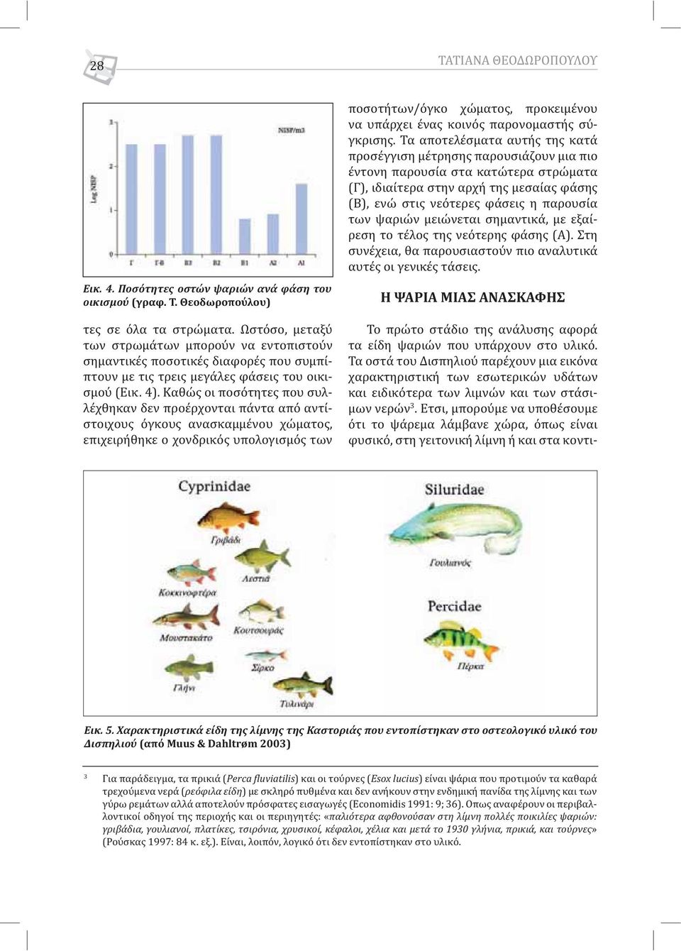 ψαριών μειώνεται σημαντικά, με εξαίρεση το τέλος της νεότερης φάσης (Α). Στη συνέχεια, θα παρουσιαστούν πιο αναλυτικά αυτές οι γενικές τάσεις. Εικ. 4.