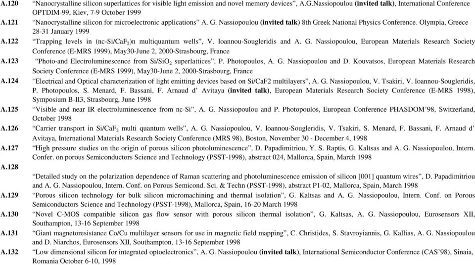 122 Trapping levels in (nc-si/caf 2 )n multiquantum wells, V. Ioannou-Sougleridis and A. G.