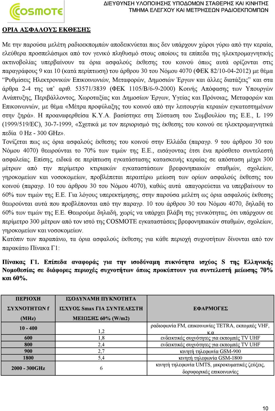 Ηλεκτρονικών Επικοινωνιών, Μεταφορών, ηµοσιών Έργων και άλλες διατάξεις και στα άρθρα 2-4 της υπ αριθ.