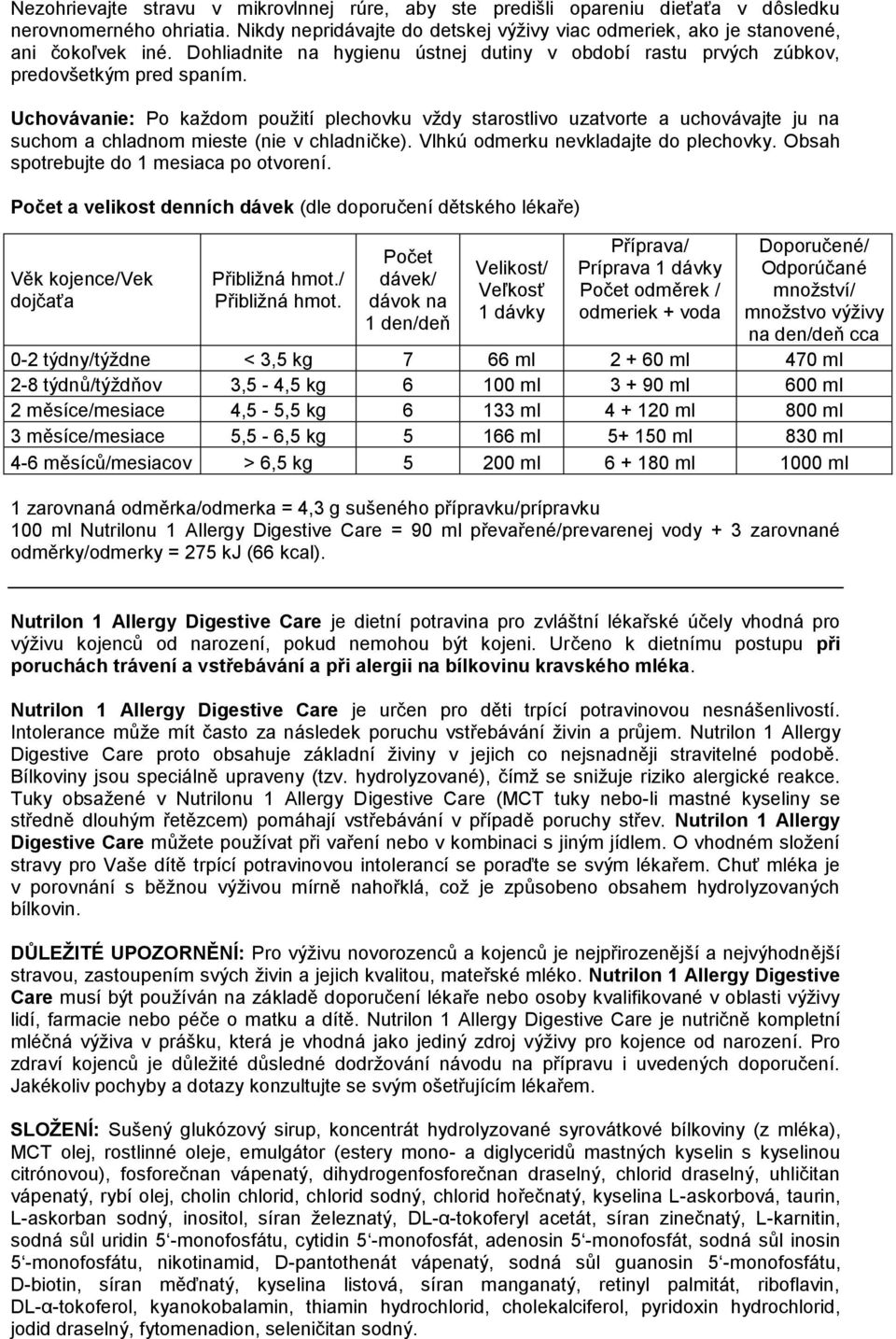 Uchovávanie: Po každom použití plechovku vždy starostlivo uzatvorte a uchovávajte ju na suchom a chladnom mieste (nie v chladničke). Vlhkú odmerku nevkladajte do plechovky.