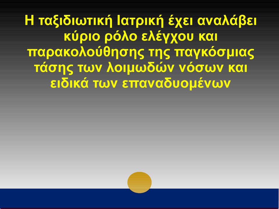 παρακολούθησης της παγκόσμιας τάσης