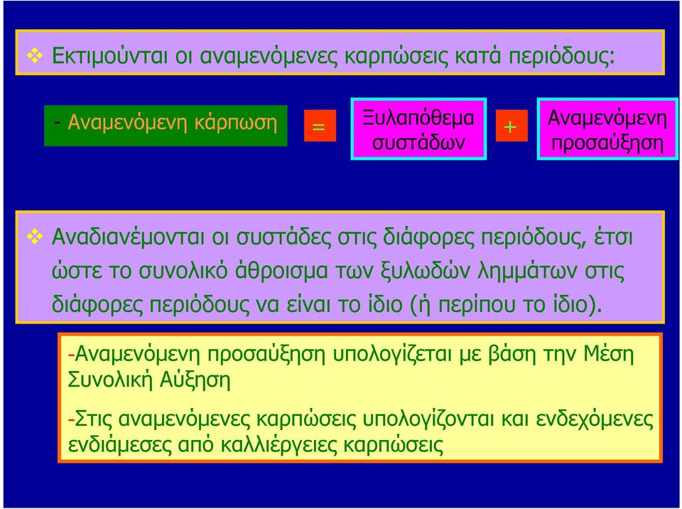 λημμάτων στις διάφορες περιόδους να είναι το ίδιο (ή περίπου το ίδιο).