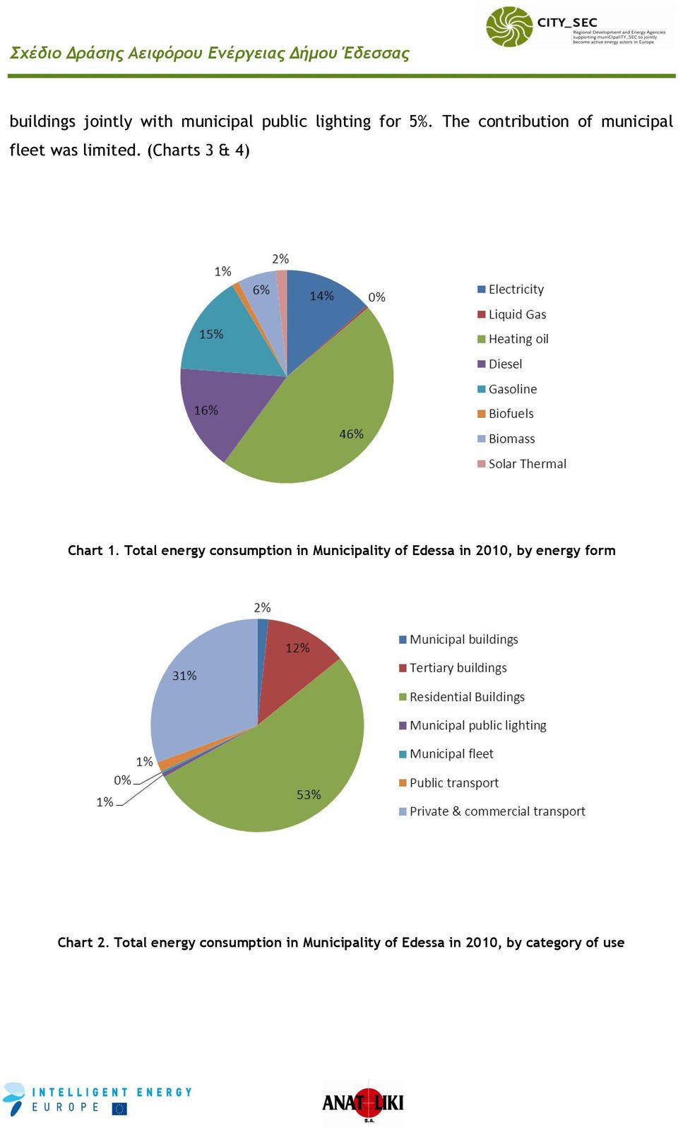 Total energy consumption in Municipality of Edessa in 2010, by energy