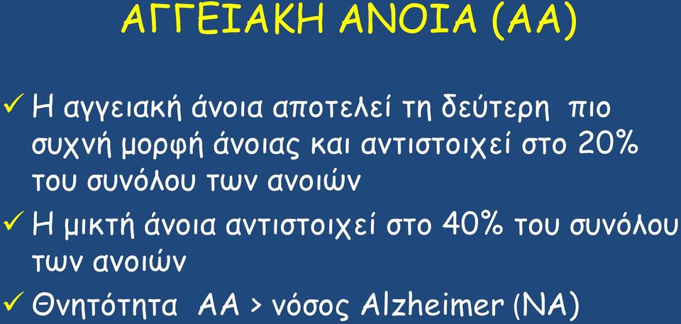 του συνόλου των ανοιών Η μικτή άνοια αντιστοιχεί στο