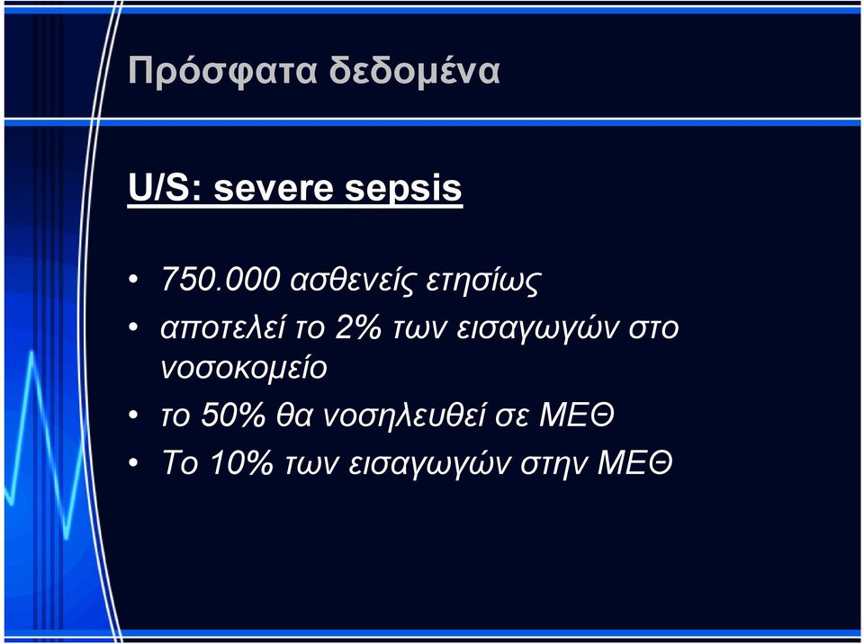 εισαγωγών στο νοσοκομείο το 50% θα