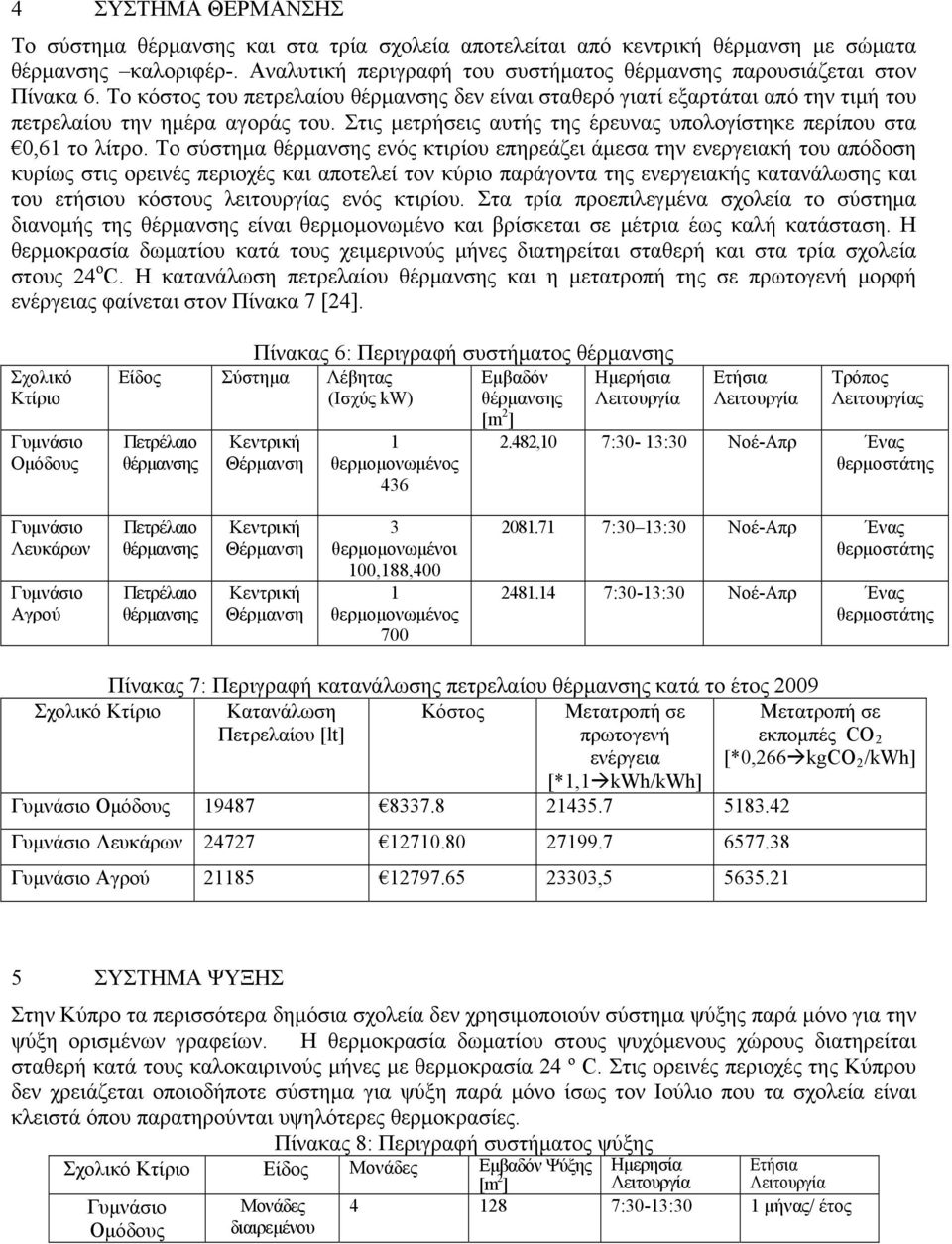 Στις μετρήσεις αυτής της έρευνας υπολογίστηκε περίπου στα 0,61 το λίτρο.