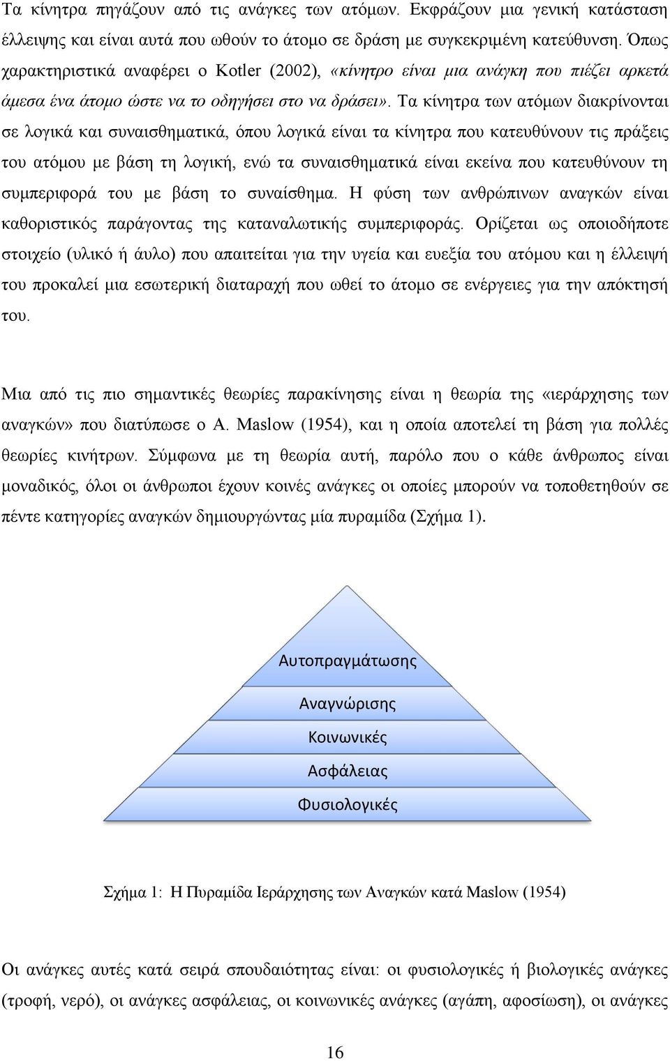 Τα κίνητρα των ατόμων διακρίνονται σε λογικά και συναισθηματικά, όπου λογικά είναι τα κίνητρα που κατευθύνουν τις πράξεις του ατόμου με βάση τη λογική, ενώ τα συναισθηματικά είναι εκείνα που