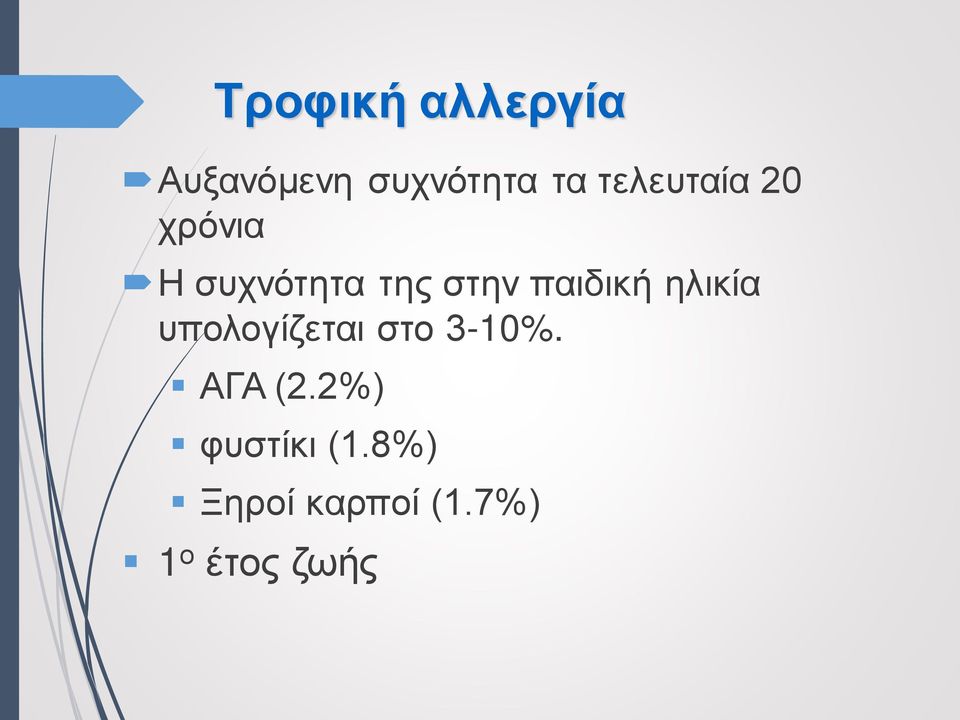 παιδική ηλικία υπολογίζεται στο 3-10%.