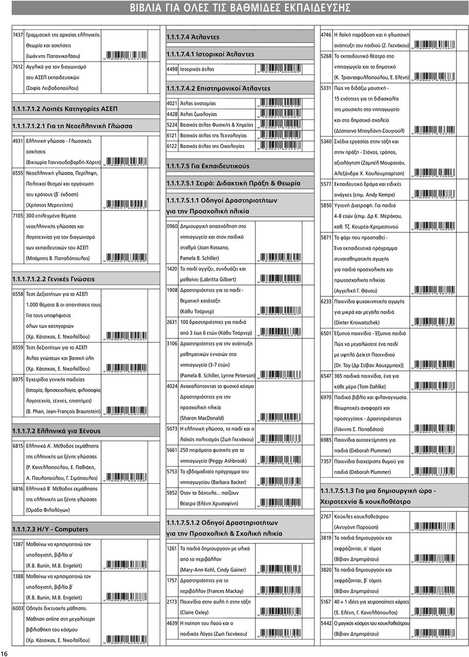 Γκενάκου) 9HSTGKB*gahegh+ 5268 Το εκπαιδευτικό θέατρο στο νηπιαγωγείο και το δημοτικό (Κ. Τριανταφυλλοπούλου, Έ. Ελένη) 9HSTGKB*gbcgid+ (Σοφία Λειβαδοπούλου) 1.1.1.7.4.