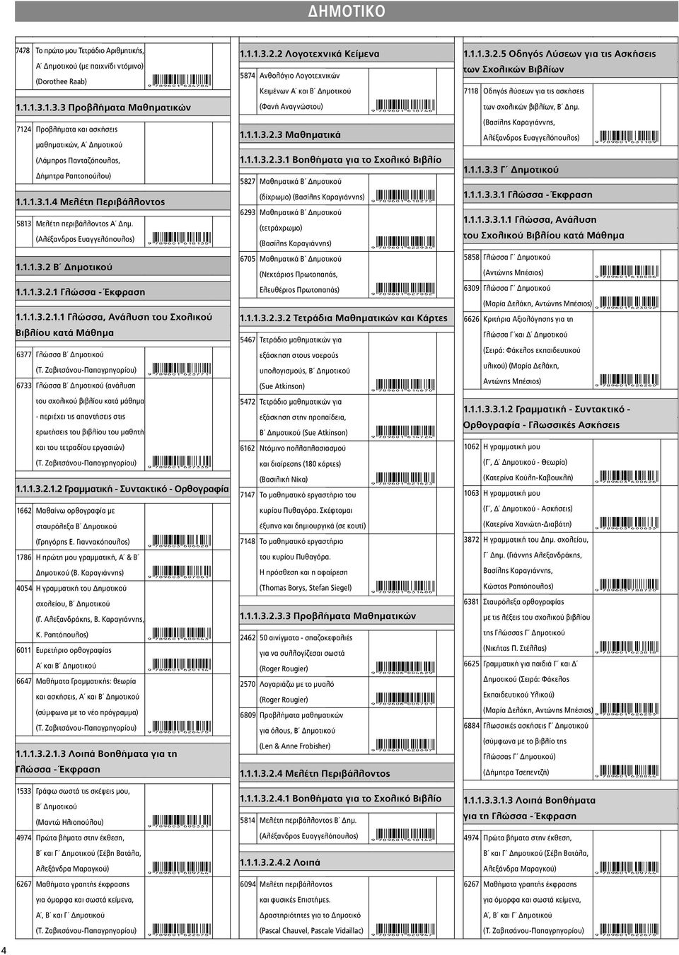 (Αλέξανδρος Ευαγγελόπουλος) 1.1.1.3.2 Β Δημοτικού 9HSTGKB*gbibdf+ 1.1.1.3.2.1 Γλώσσα - Έκφραση 1.1.1.3.2.1.1 Γλώσσα, Ανάλυση του Σχολικού Βιβλίου κατά Μάθημα 6377 Γλώσσα Β Δημοτικού (Τ.