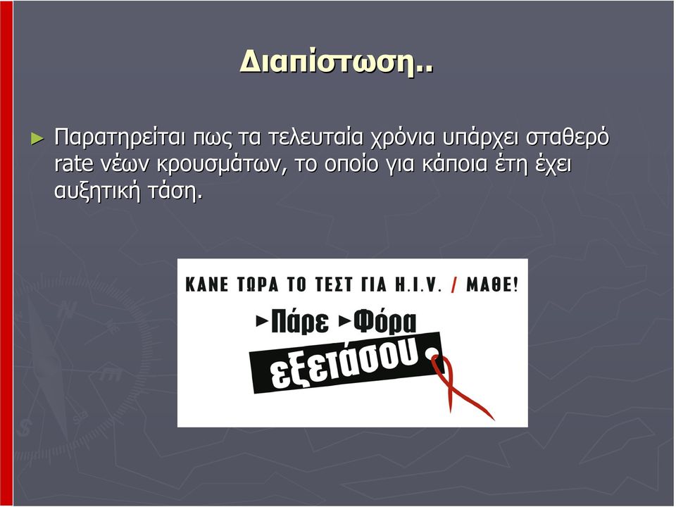 χρόνια υπάρχει σταθερό rate νέων