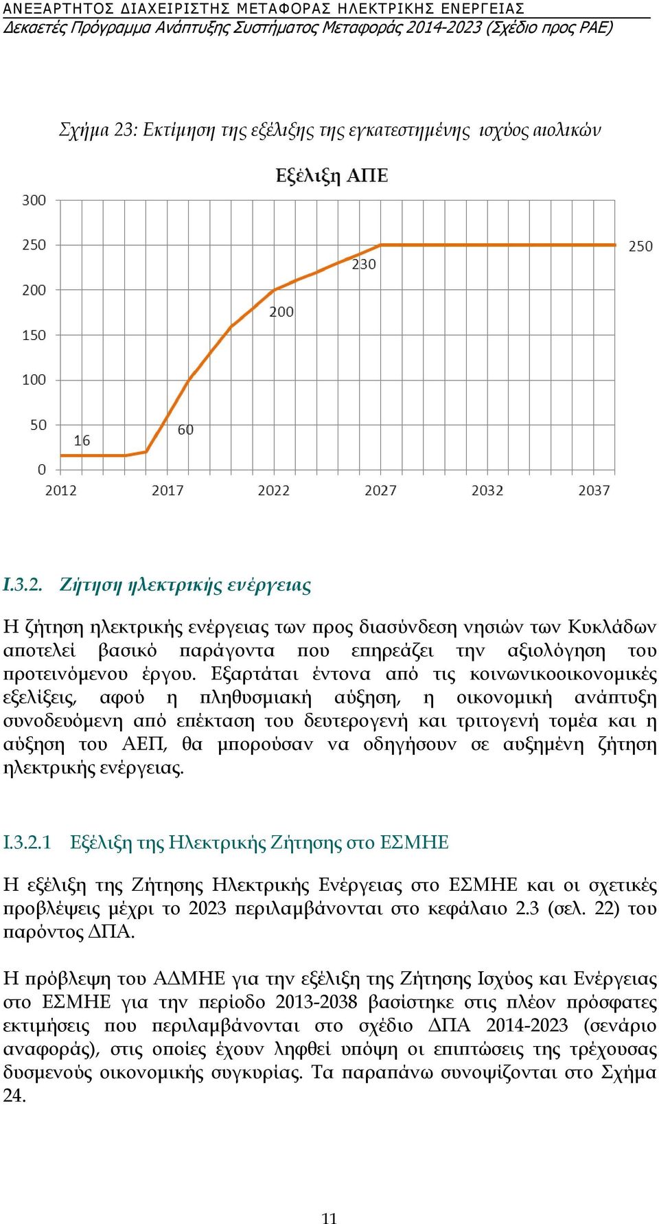 μπορούσαν να οδηγήσουν σε αυξημένη ζήτηση ηλεκτρικής ενέργειας. I.3.2.