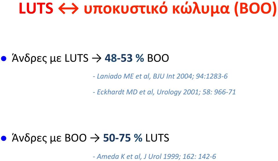 Eckhardt MD et al, Urology 2001; 58: 966-71 l Άνδρες