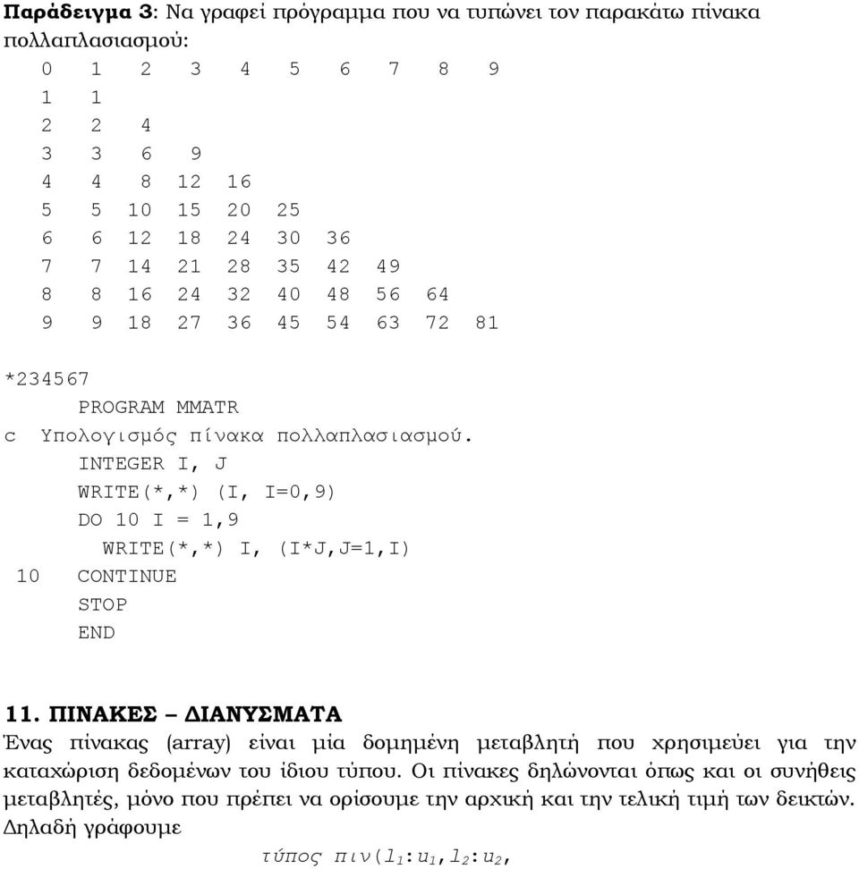 ΠΙΝΑΚΕΣ ΙΑΝΥΣΜΑΤΑ Ένας πίνακας (array) είναι µία δοµηµένη µεταβλητή που χρησιµεύει για την καταχώριση δεδοµένων του ίδιου τύπου.