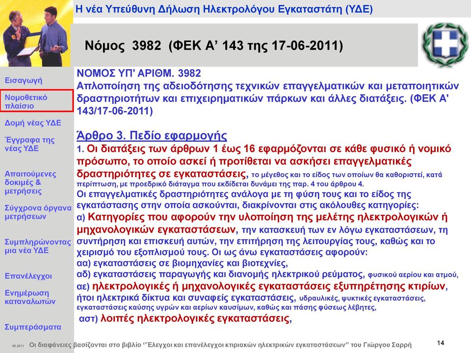 Οη δηαηάμεηο ησλ άξζξσλ 1 έσο 16 εθαξκφδνληαη ζε θάζε θπζηθφ ή λνκηθφ πξφζσπν, ην νπνίν αζθεί ή πξνηίζεηαη λα αζθήζεη επαγγεικαηηθέο δξαζηεξηφηεηεο ζε εγθαηαζηάζεηο, ην κέγεζνο θαη ην είδνο ησλ