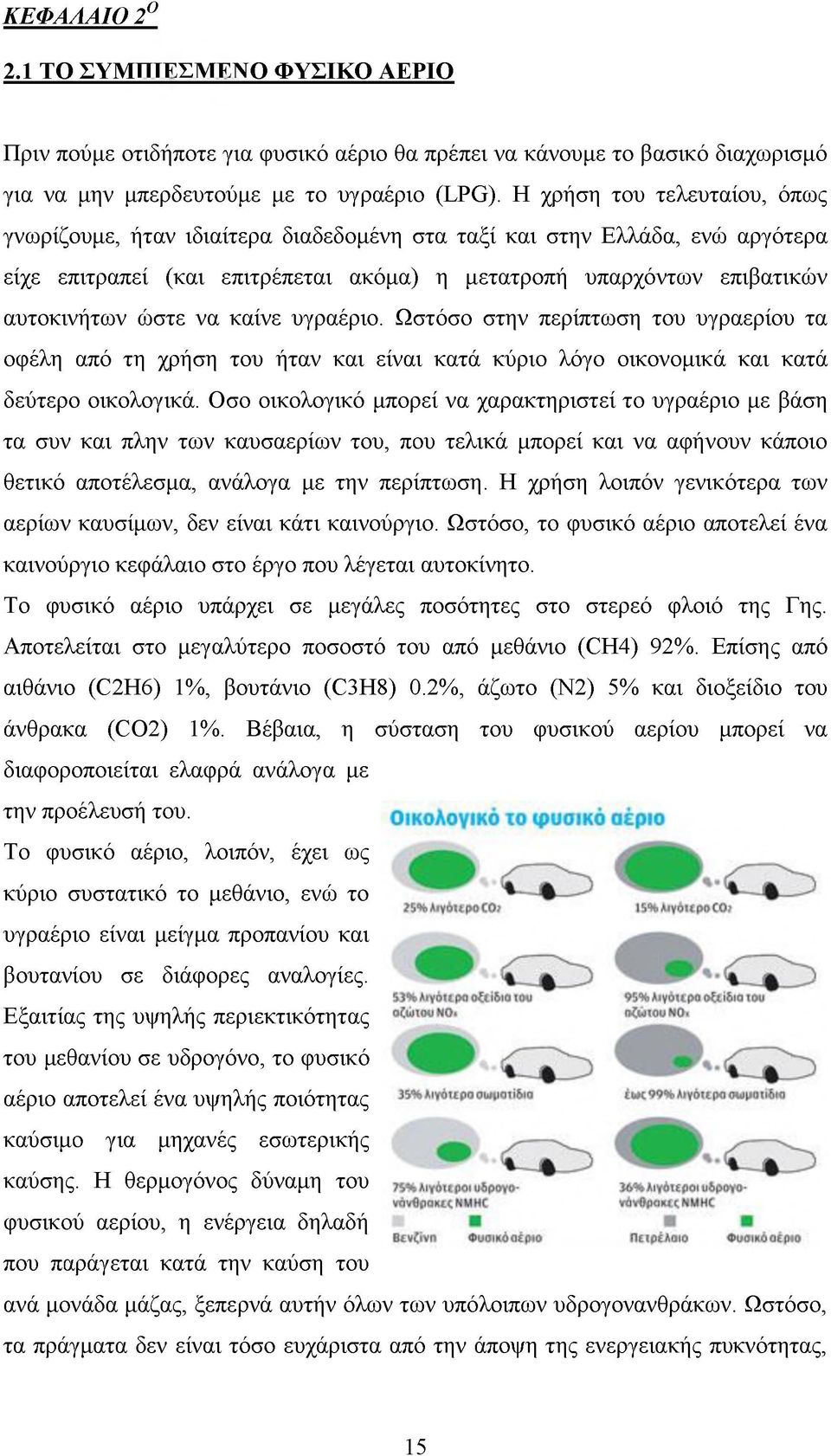 καίνε υγραέριο. Ωστόσο στην περίπτωση του υγραερίου τα οφέλη από τη χρήση του ήταν και είναι κατά κύριο λόγο οικονομικά και κατά δεύτερο οικολογικά.