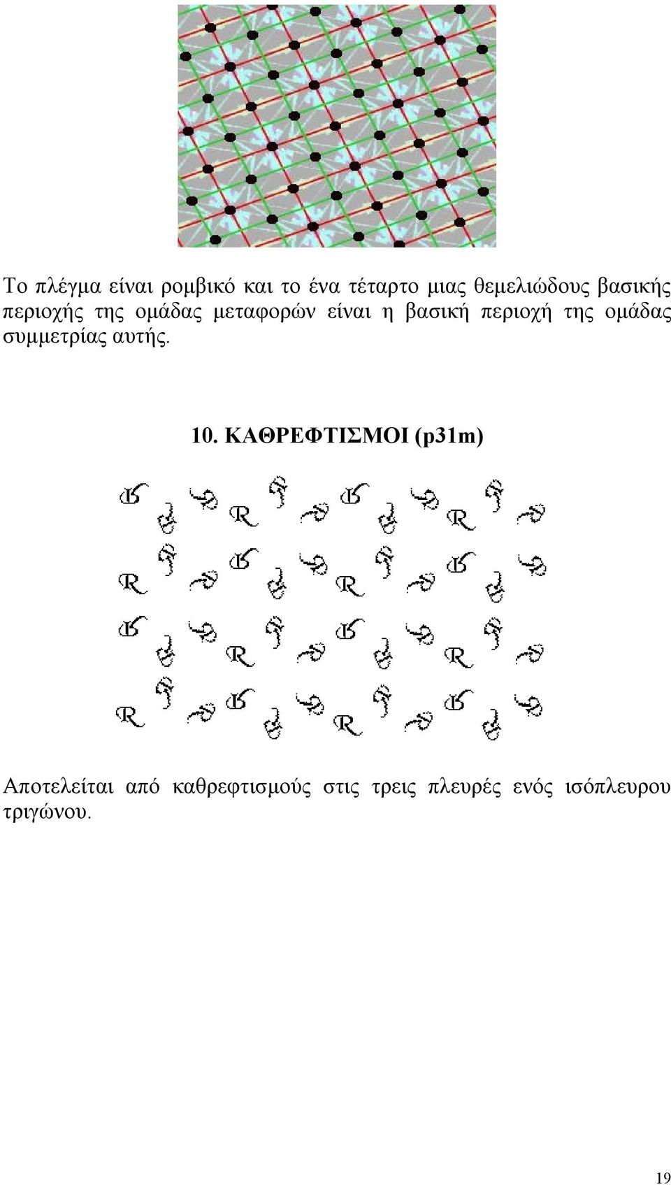 της ομάδας συμμετρίας αυτής. 10.