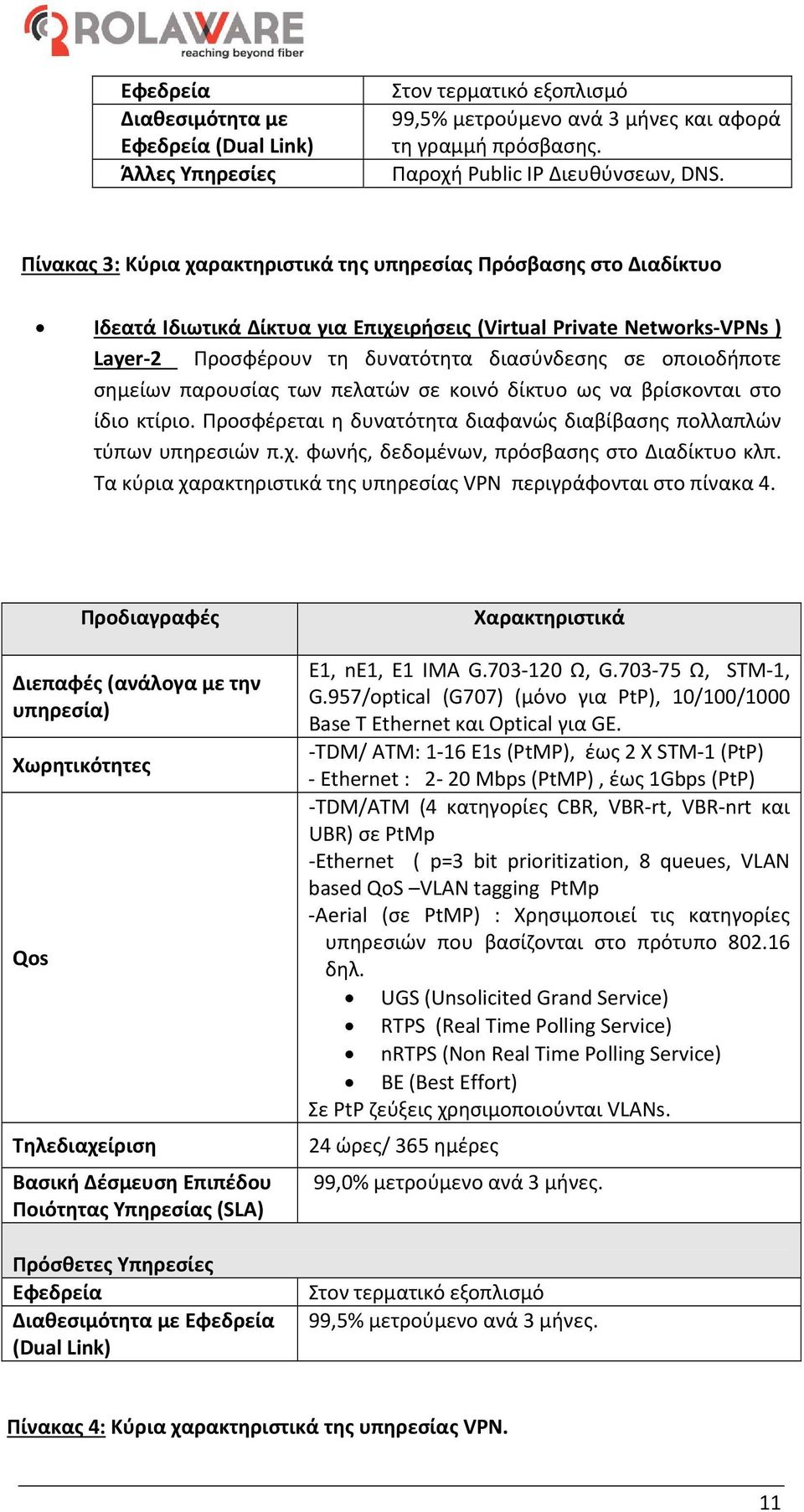 οποιοδήποτε σημείων παρουσίας των πελατών σε κοινό δίκτυο ως να βρίσκονται στο ίδιο κτίριο. Προσφέρεται η δυνατότητα διαφανώς διαβίβασης πολλαπλών τύπων υπηρεσιών π.χ.