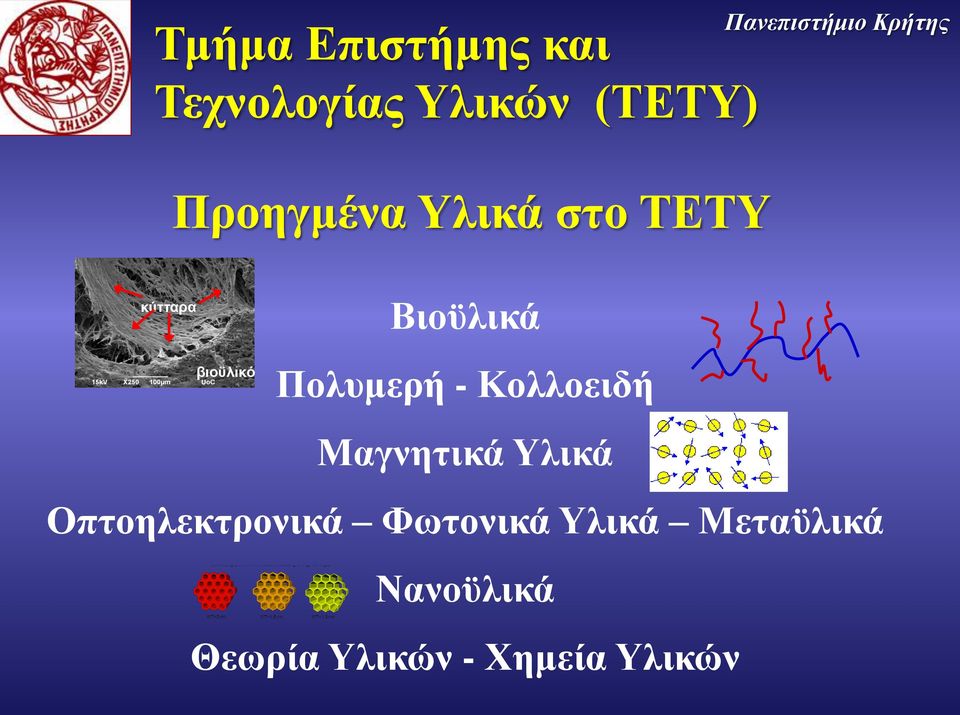 Βιοϋλικά Πολυμερή - Κολλοειδή Μαγνητικά Υλικά