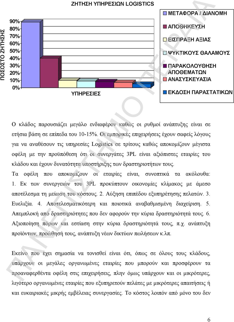 Οι εμπορικές επιχειρήσεις έχουν σαφείς λόγους για να αναθέσουν τις υπηρεσίες Logistics σε τρίτους καθώς αποκομίζουν μέγιστα οφέλη με την προϋπόθεση ότι οι συνεργάτες 3PL είναι αξιόπιστες εταιρίες του