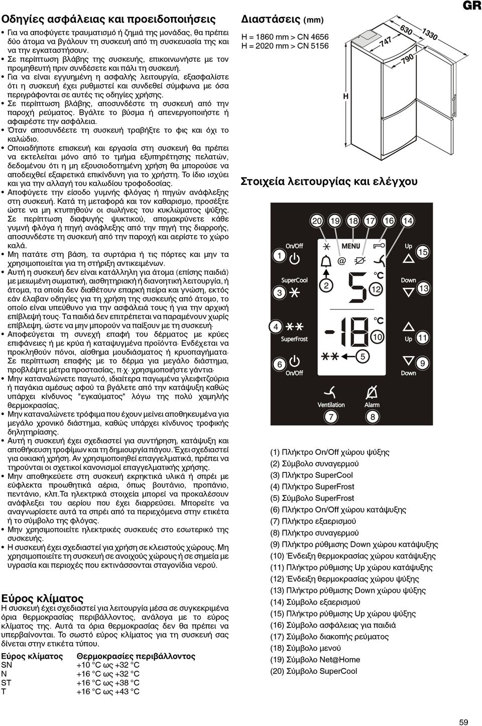 Για να είναι εγγυημένη η ασφαλής λειτουργία, εξασφαλίστε ότι η συσκευή έχει ρυθμιστεί και συνδεθεί σύμφωνα με όσα περιγράφονται σε αυτές τις οδηγίες χρήσης.