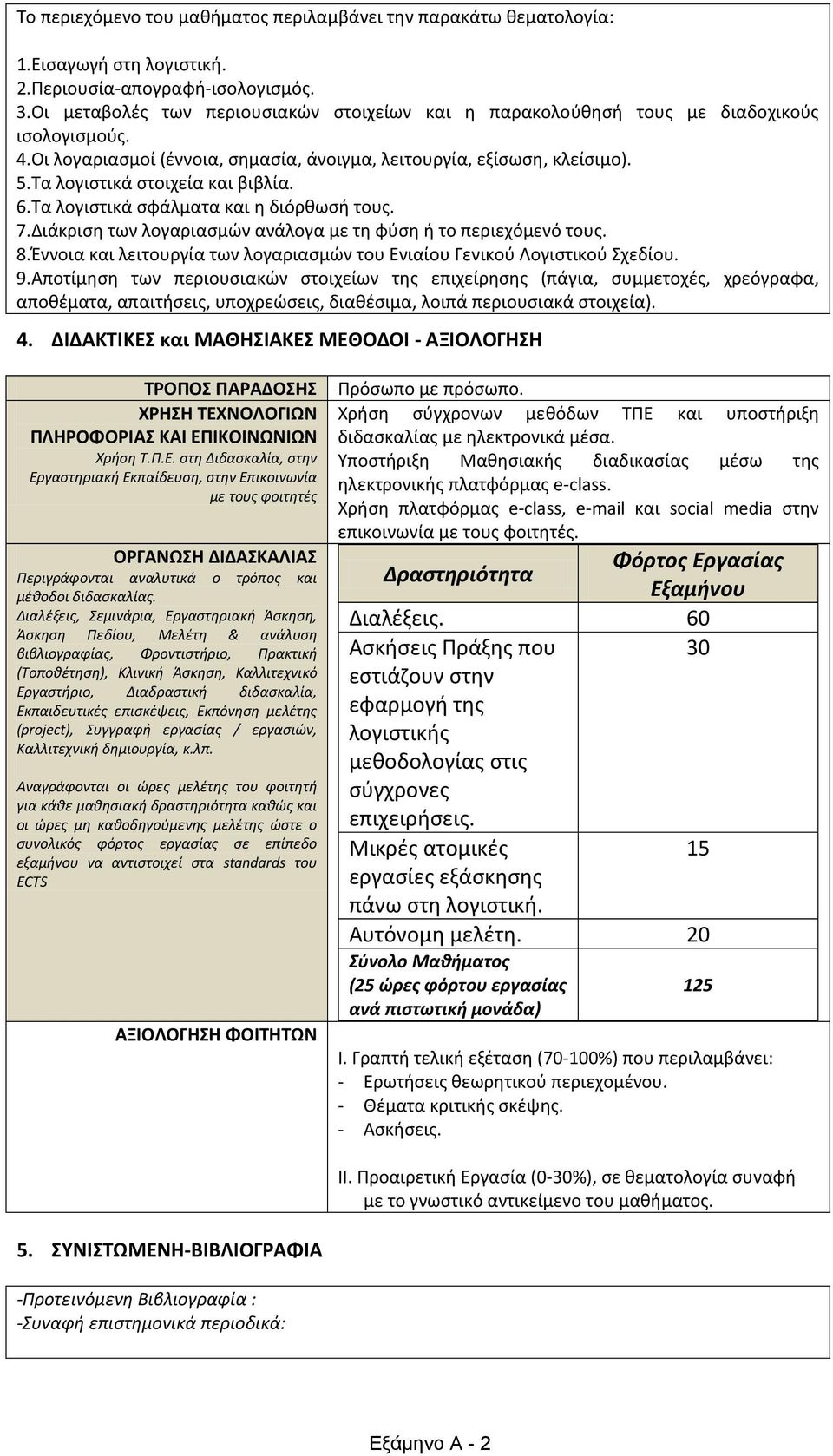 Τα λογιστικά στοιχεία και βιβλία. 6.Τα λογιστικά σφάλματα και η διόρθωσή τους. 7.Διάκριση των λογαριασμών ανάλογα με τη φύση ή το περιεχόμενό τους. 8.