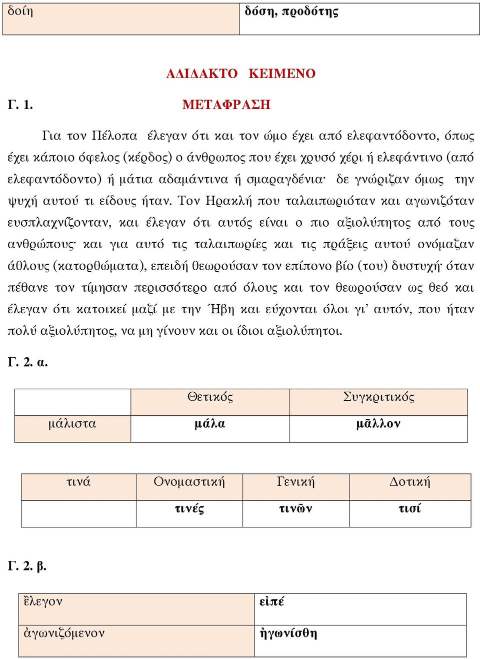σμαραγδένια δε γνώριζαν όμως την ψυχή αυτού τι είδους ήταν.