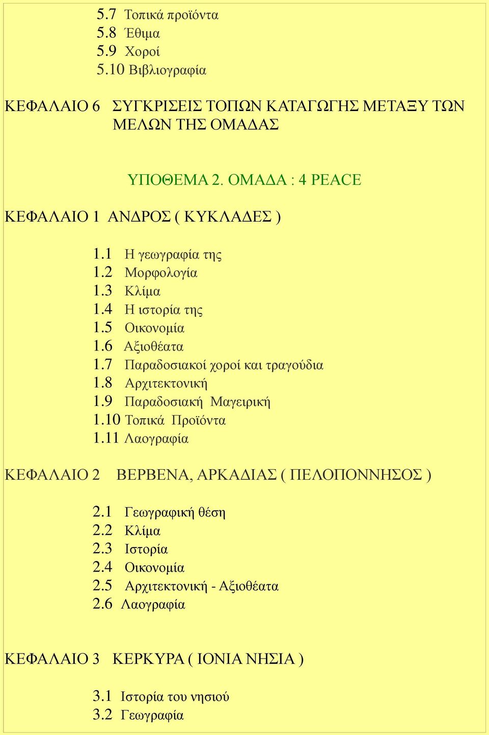 7 Παραδοσιακοί χοροί και τραγούδια 1.8 Αρχιτεκτονική 1.9 Παραδοσιακή Μαγειρική 1.10 Τοπικά Προϊόντα 1.