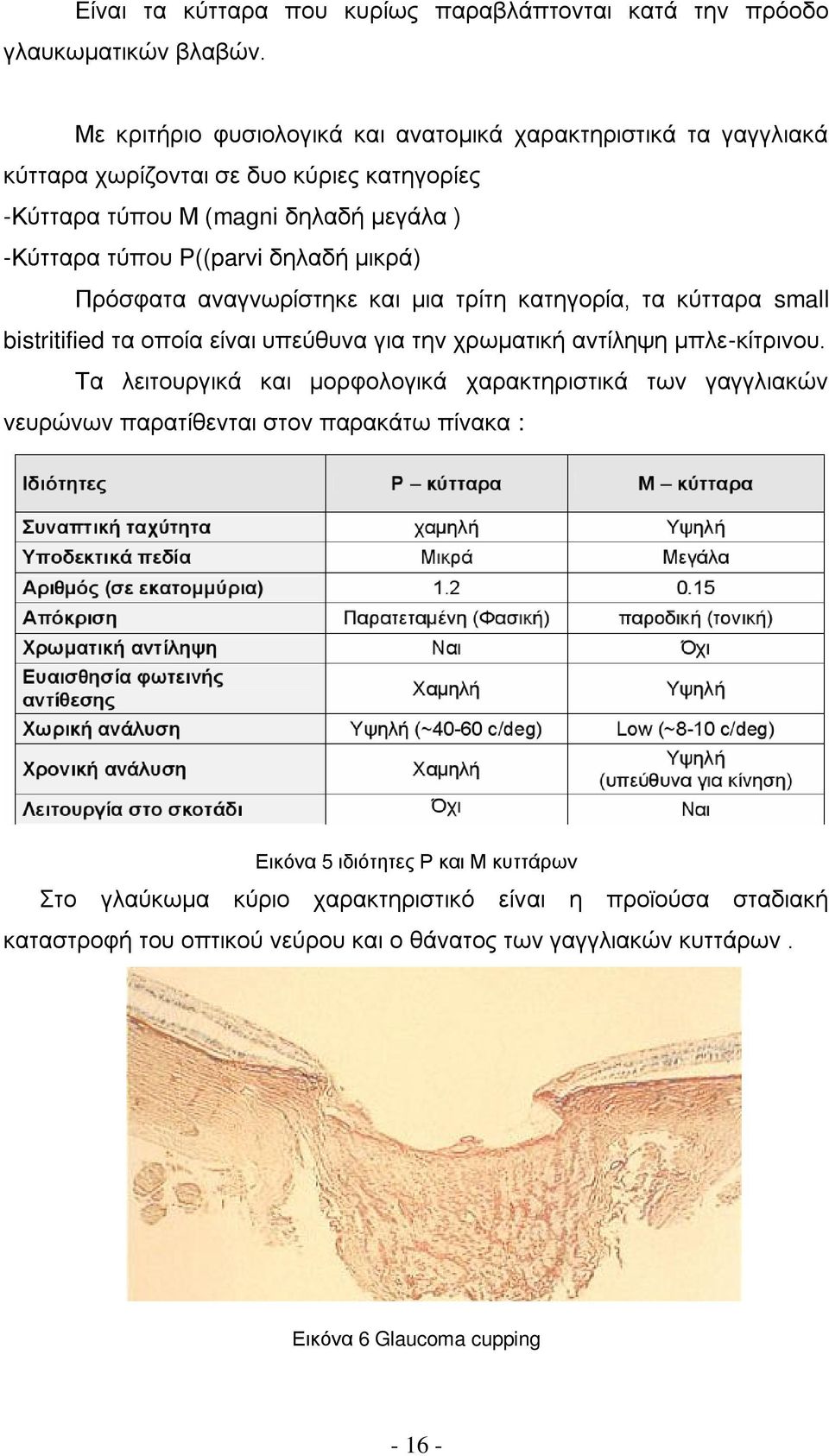 δηλαδή μικρά) Πρόσφατα αναγνωρίστηκε και μια τρίτη κατηγορία, τα κύτταρα small bistritified τα οποία είναι υπεύθυνα για την χρωματική αντίληψη μπλε-κίτρινου.