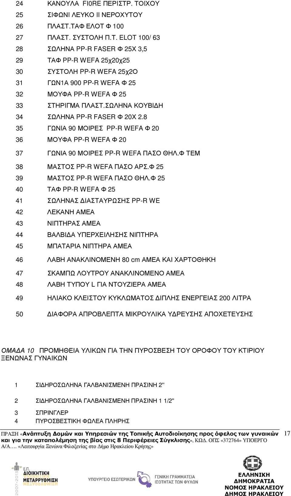 Φ 25 39 ΜΑΣΤΟΣ PP-R WEFA ΠΑΣΟ ΘΗΛ.