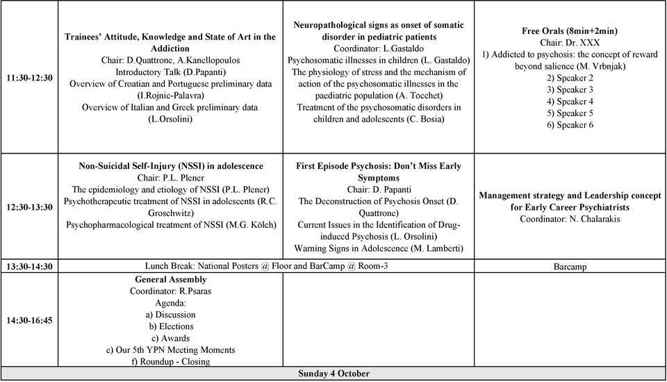 Gastaldo Psychosomatic illnesses in children (L. Gastaldo) The physiology of stress and the mechanism of action of the psychosomatic illnesses in the paediatric population (A.