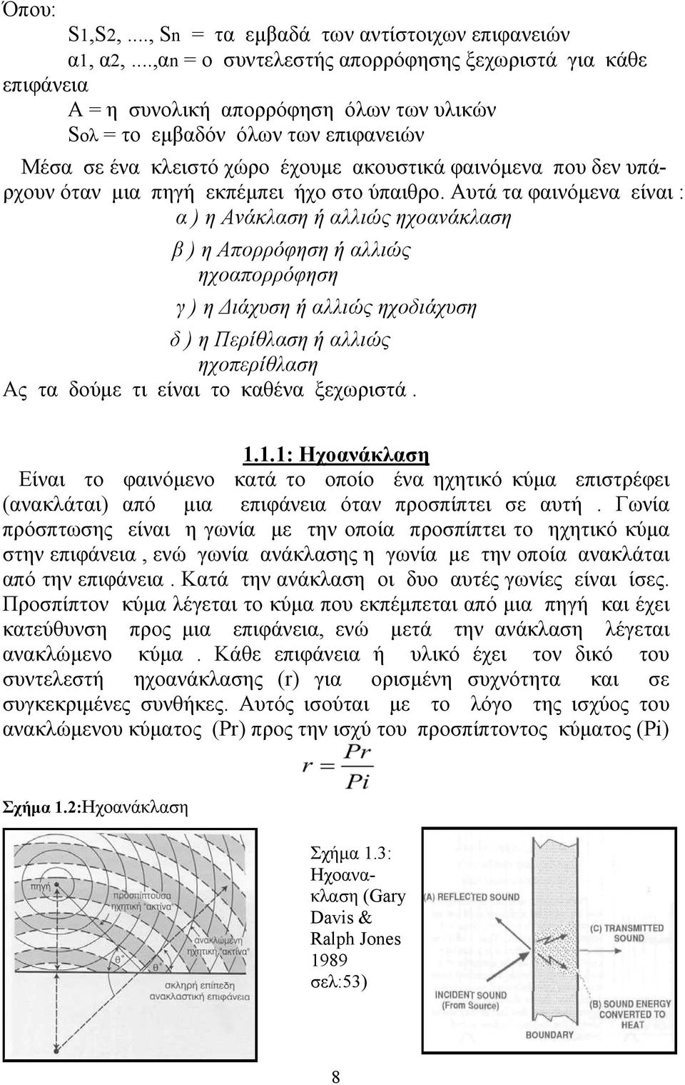 δεν υπάρχουν όταν μια πηγή εκπέμπει ήχο στο ύπαιθρο.