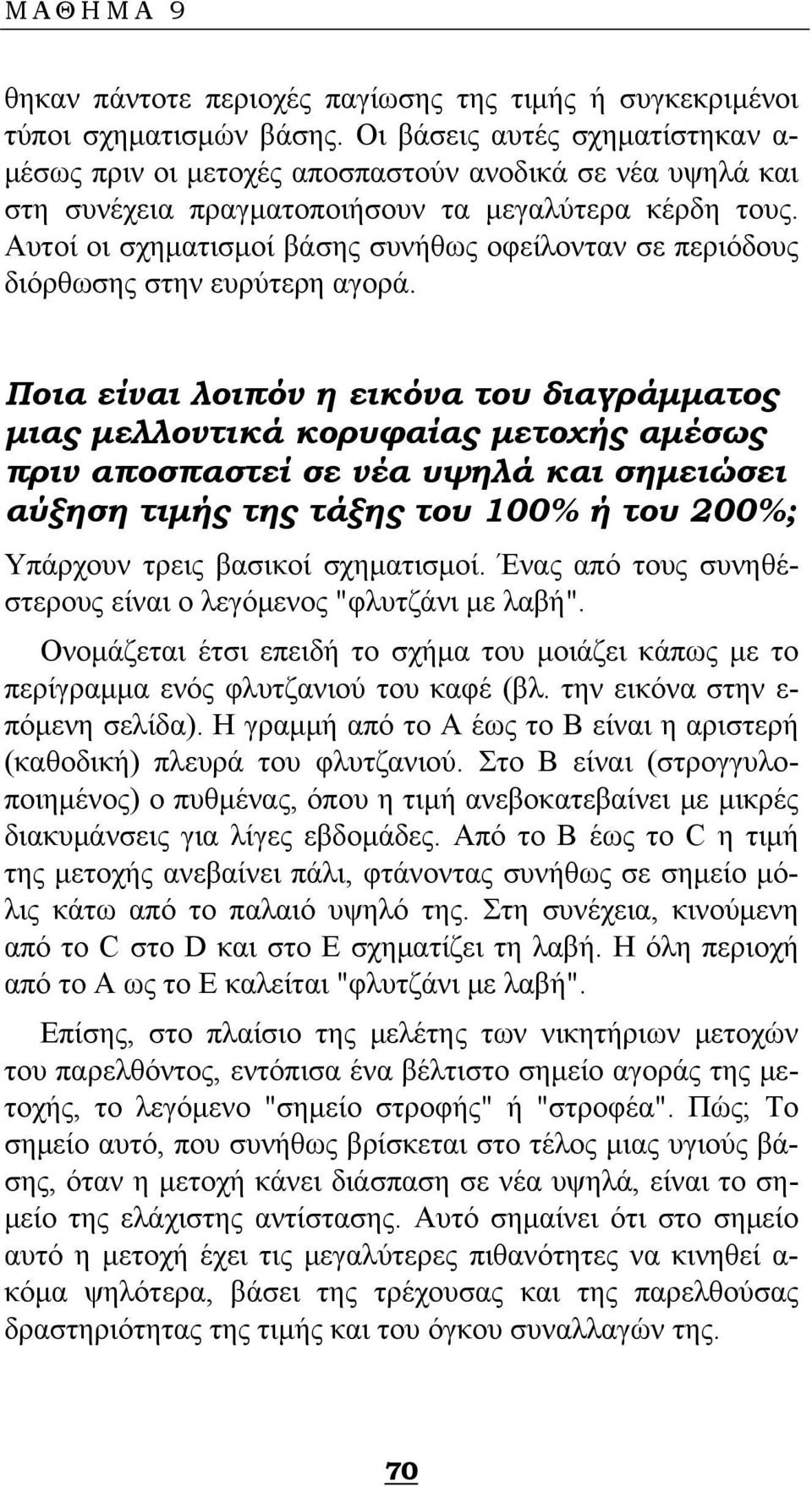 Αυτοί οι σχηματισμοί βάσης συνήθως οφείλονταν σε περιόδους διόρθωσης στην ευρύτερη αγορά.