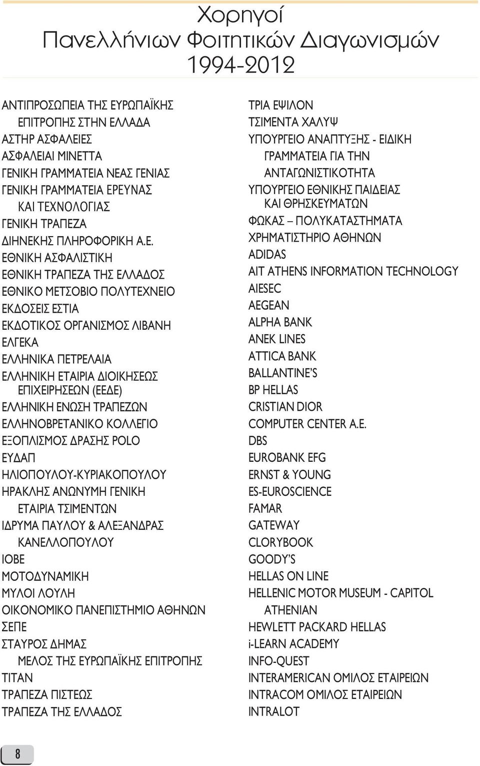 H ANøNYMH ENIKH ETAIPIA TΣIMENTΩN Ι ΡΥΜΑ ΠΑΥΛΟΥ & ΑΛΕΞΑΝ ΡΑΣ ΚΑΝΕΛΛΟΠΟΥΛΟΥ π µ MOTO YNAMIKH ΜΥΛΟΙ ΛΟΥΛΗ OIKONOMIKO ANE I THMIO A HNøN ΣEΠE TAYPO HMA ME O TH EYPø A KH E ITPO H π ƒ π ø ƒ ƒπ æπ T