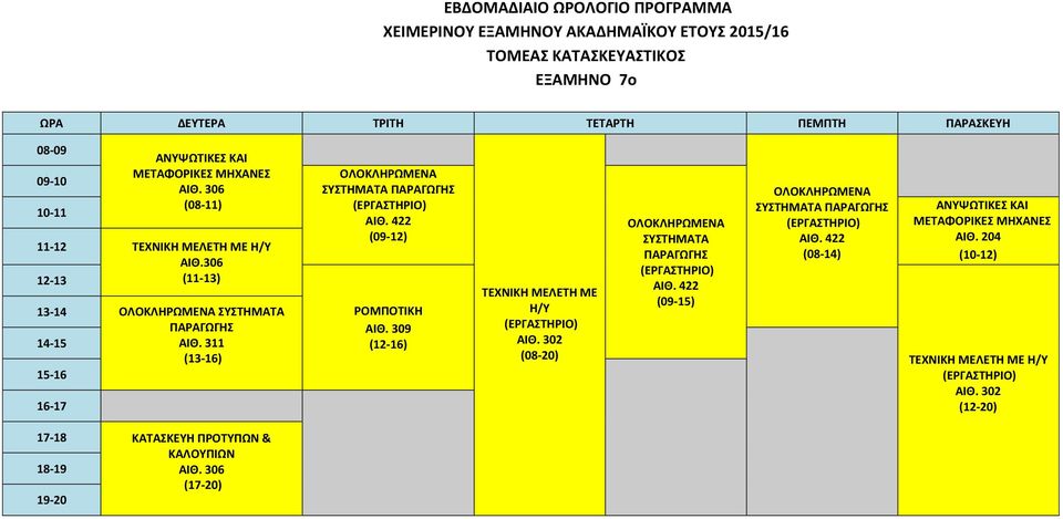 311 (13-16) ΣΥΣΤΗΜΑΤΑ ΠΑΡΑΓΩΓΗΣ (09-12) ΡΟΜΠΟΤΙΚΗ ΑΙΘ.