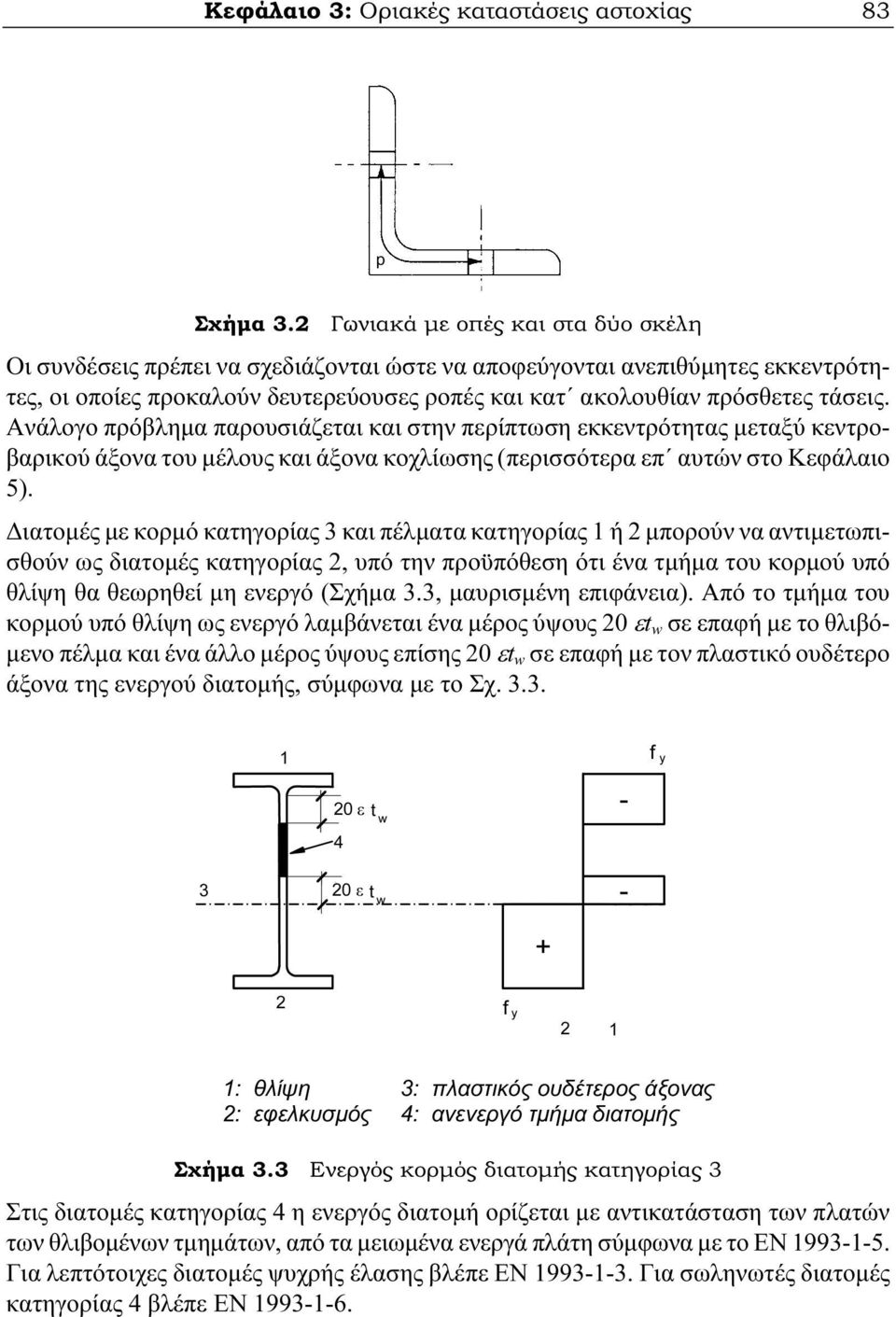 Ανάλογο πρόβληµα παρουσιάζεται και στην περίπτωση εκκεντρότητας µεταξύ κεντροβαρικού άξονα του µέλους και άξονα κοχλίωσης (περισσότερα επ αυτών στο Κεφάλαιο 5).