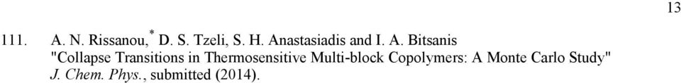 Bitsanis "Collapse Transitions in