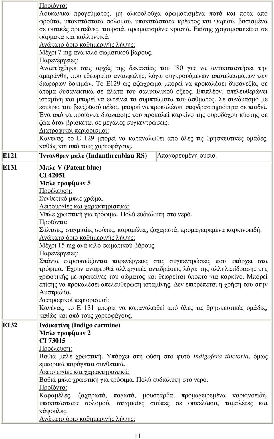 Αναπτύχθηκε στις αρχές της δεκαετίας του 80 για να αντικαταστήσει την αµαράνθη, που εθεωρείτο ανασφαλής, λόγω συγκρουόµενων αποτελεσµάτων των διάφορων δοκιµών.