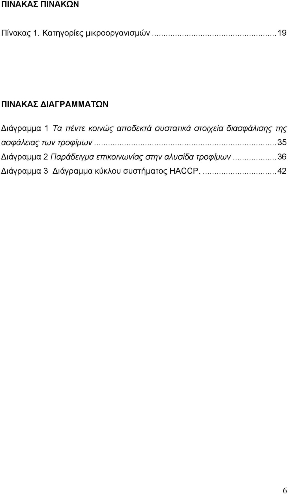 στοιχεία διασφάλισης της ασφάλειας των τροφίμων.