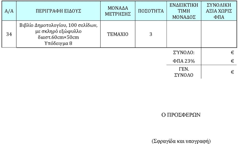 60cm 50cm Υπόδειγμα 8 ΤΕΜΑΧΙΟ 3