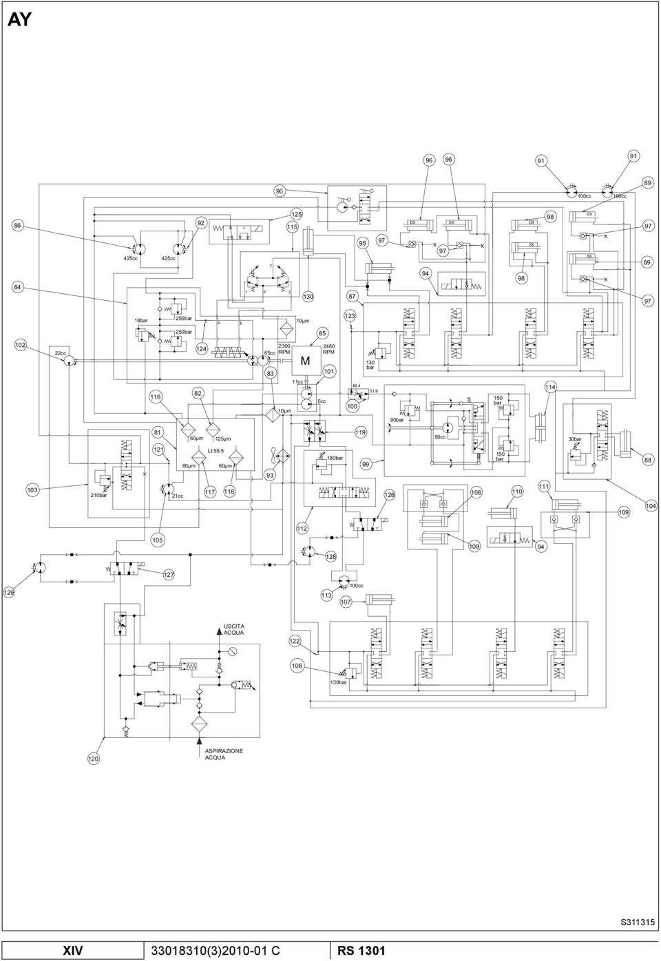 5 10µm 10µm 60µm 125µm 60µm 60µm ACQUA USCITA ACQUA ASPIRAZIONE 2480 RPM 102 103 105 81 84 86 92 115 85 101 93 116 82 117 118 83