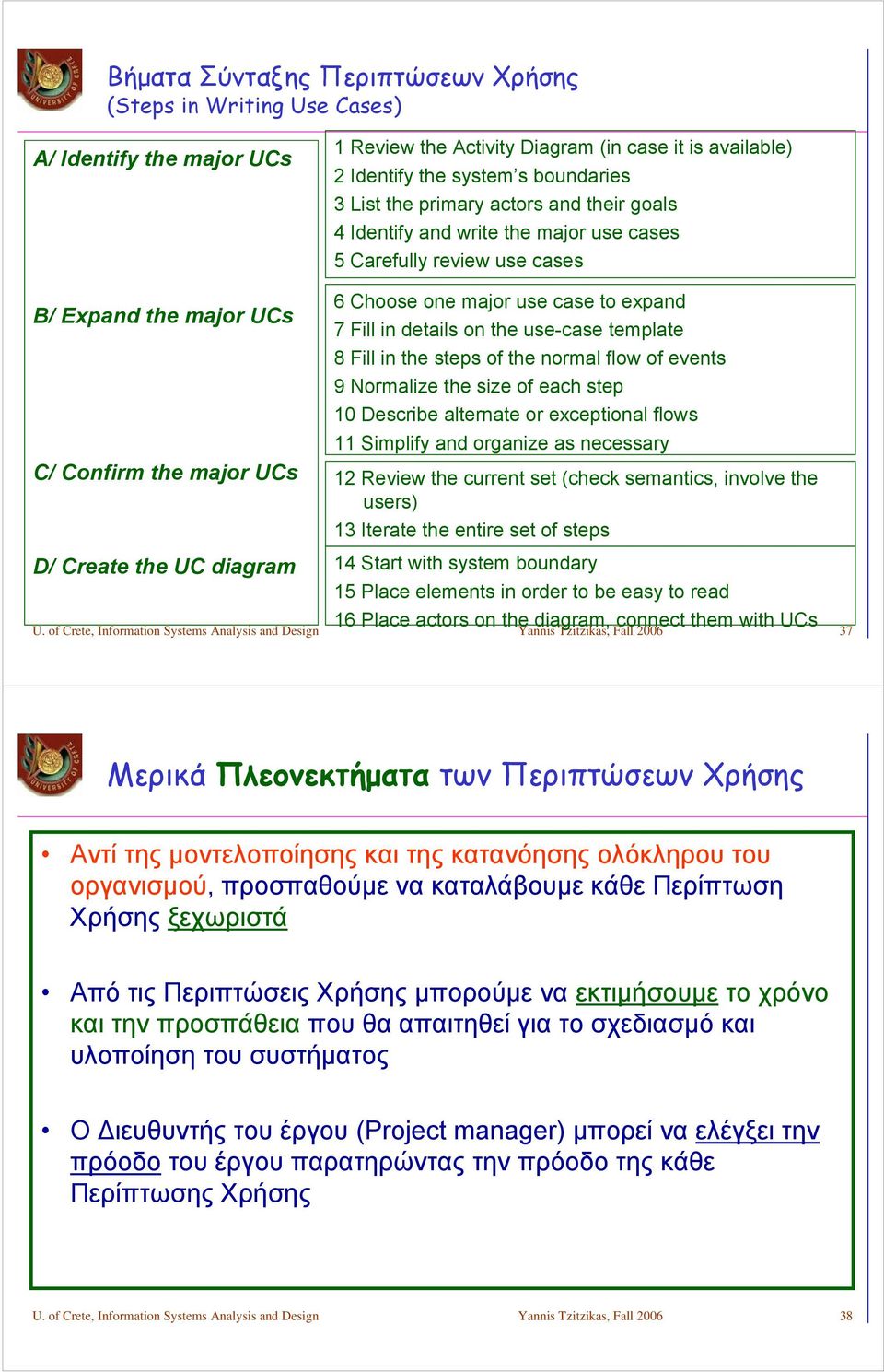 details on the use-case template 8 Fill in the steps of the normal flow of events 9 Normalize the size of each step 10 Describe alternate or exceptional flows 11 Simplify and organize as necessary 12