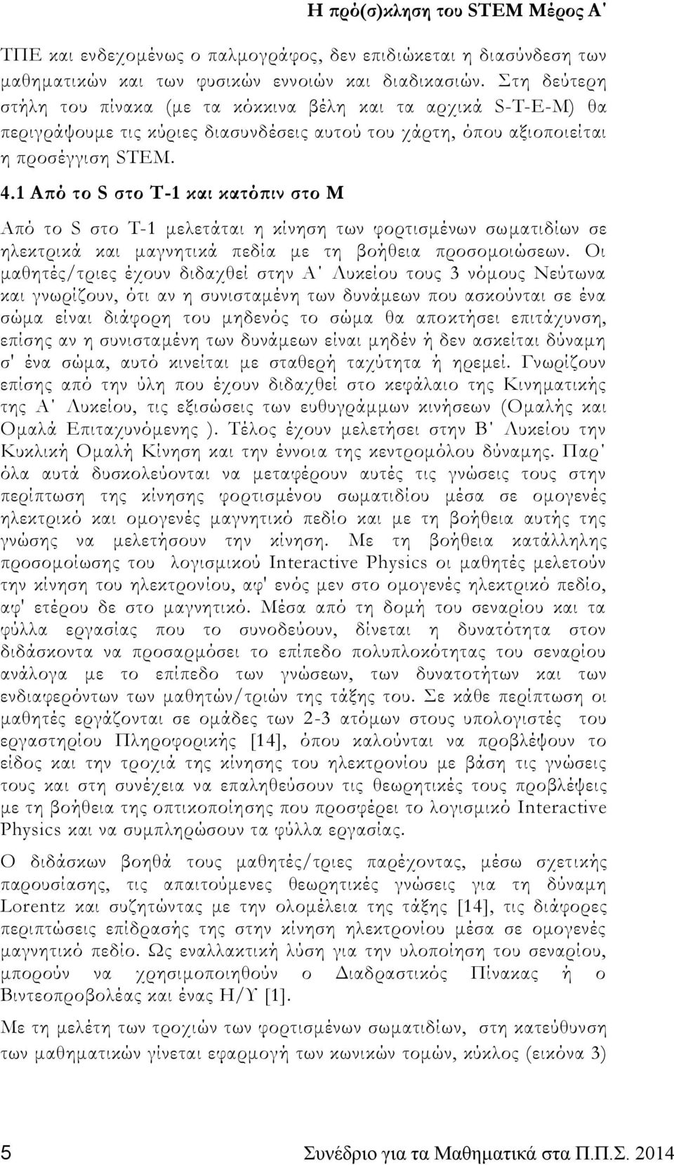 1 Από το S στο Τ-1 και κατόπιν στο Μ Από το S στο T-1 μελετάται η κίνηση των φορτισμένων σωματιδίων σε ηλεκτρικά και μαγνητικά πεδία με τη βοήθεια προσομοιώσεων.