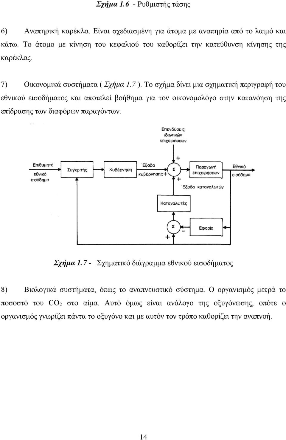 Το σχήµα δίνει µια σχηµατική περιγραφή του εθνικού εισοδήµατος και αποτελεί βοήθηµα για τον οικονοµολόγο στην κατανόηση της επίδρασης των διαφόρων παραγόντων. Σχήµα 1.