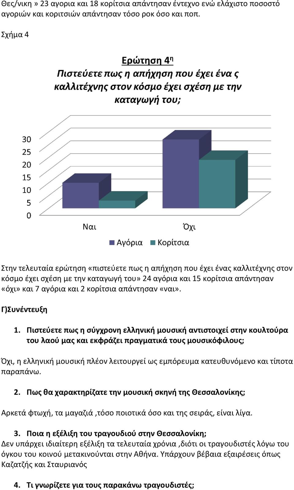 απάντησαν «ναι». Γ)Συνέντευξη 1.