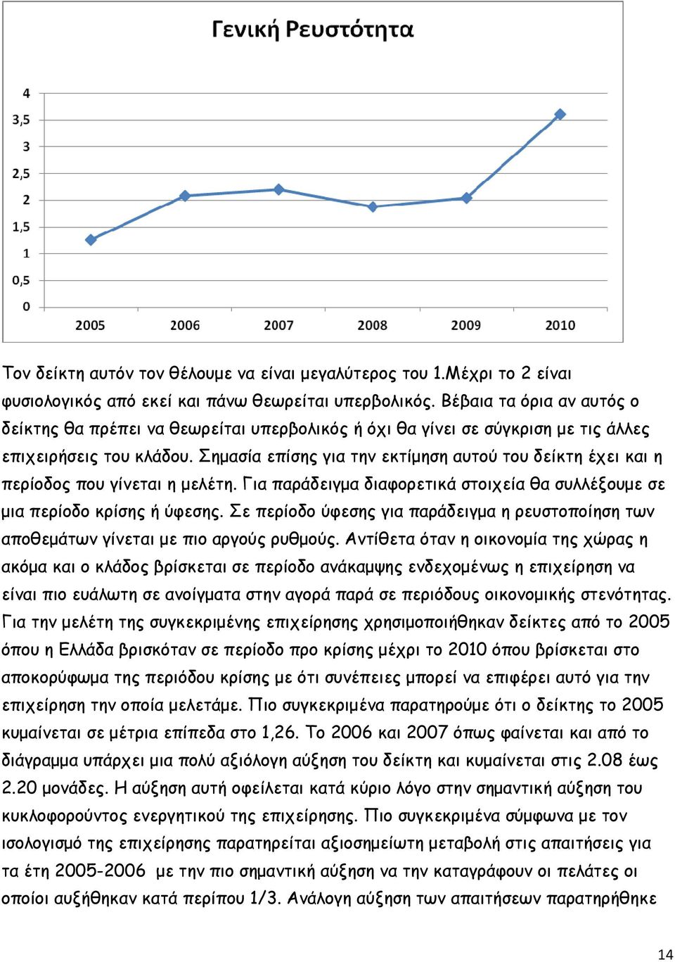 Σημασία επίσης για την εκτίμηση αυτού του δείκτη έχει και η περίοδος που γίνεται η μελέτη. Για παράδειγμα διαφορετικά στοιχεία θα συλλέξουμε σε μια περίοδο κρίσης ή ύφεσης.