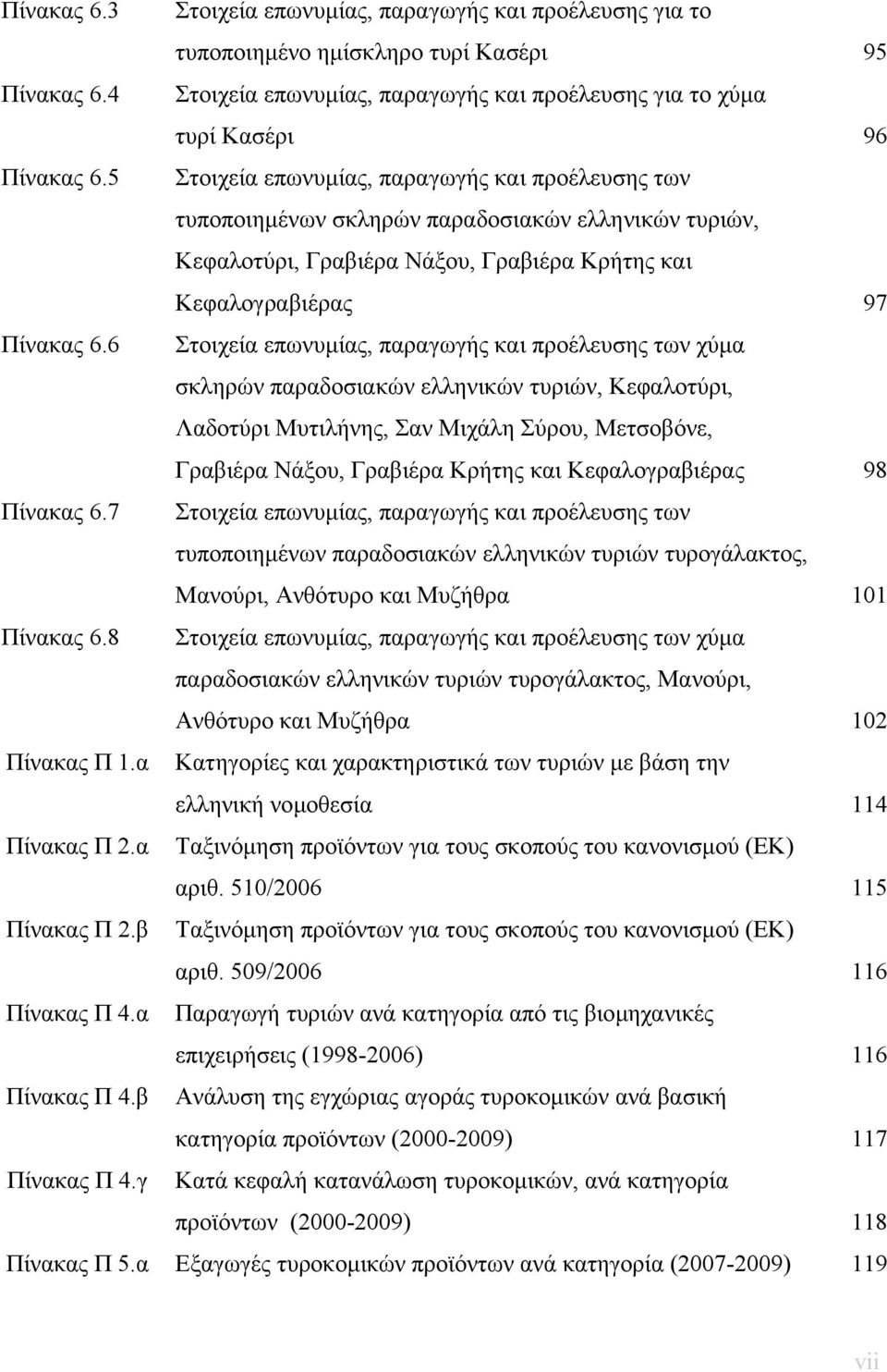 6 Στοιχεία επωνυµίας, παραγωγής και προέλευσης των χύµα σκληρών παραδοσιακών ελληνικών τυριών, Κεφαλοτύρι, Λαδοτύρι Μυτιλήνης, Σαν Μιχάλη Σύρου, Μετσοβόνε, Γραβιέρα Νάξου, Γραβιέρα Κρήτης και